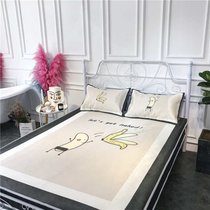 91家纺网 家纺一手货源 找家纺 昔可家纺 爆款冰丝席卡通系列 赤裸