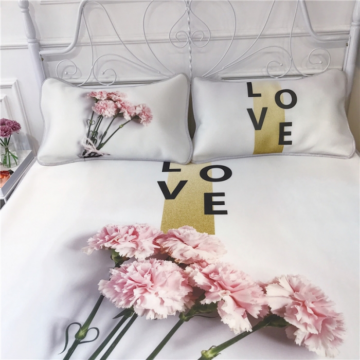 91家纺网 家纺一手货源 找家纺 昔可家纺 2018新款3D凉席 Love花