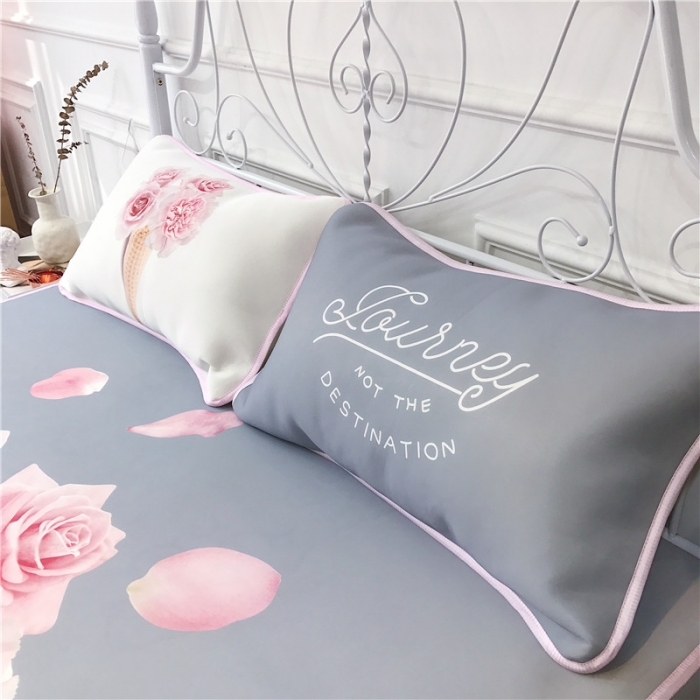 91家纺网 家纺一手货源 找家纺 昔可家纺 2018新款3D凉席 冰激凌花朵