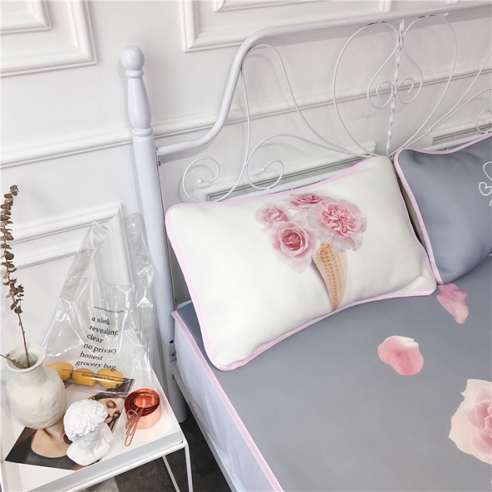 91家纺网 家纺一手货源 找家纺 昔可家纺 2018新款3D凉席 冰激凌花朵