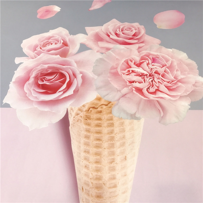 91家纺网 家纺一手货源 找家纺 昔可家纺 2018新款3D凉席 冰激凌花朵