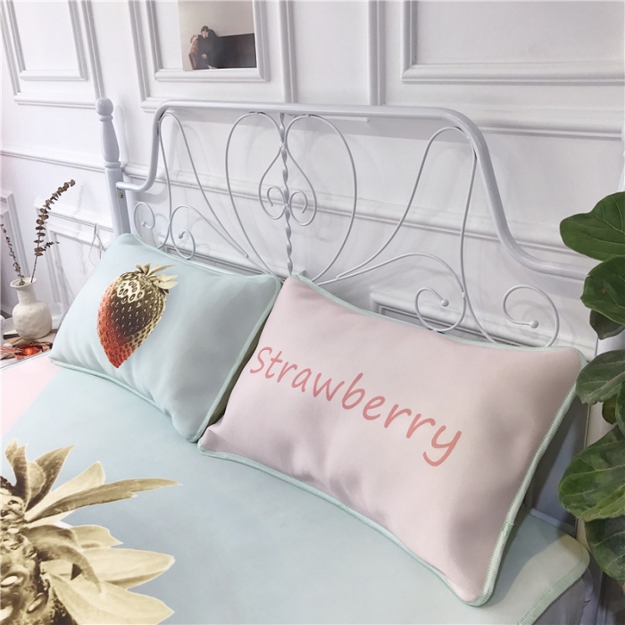 91家纺网 家纺一手货源 找家纺 昔可家纺 2018新款3D凉席 草莓