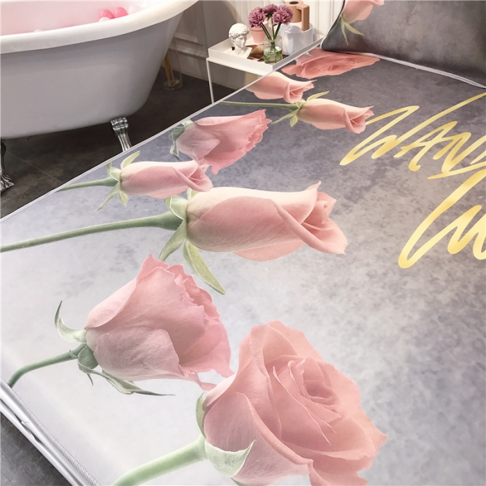 91家纺网 家纺一手货源 找家纺 昔可家纺 2018新款3D凉席 粉玫瑰