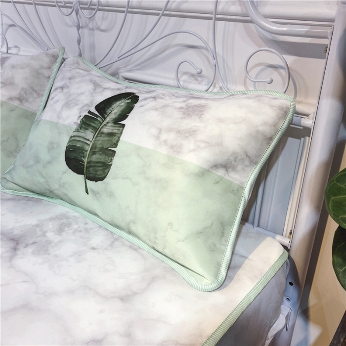 91家纺网 家纺一手货源 找家纺 昔可家纺 2018新款3D凉席 石纹绿植