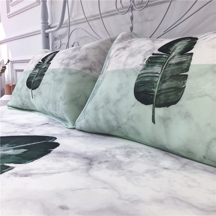 91家纺网 家纺一手货源 找家纺 昔可家纺 2018新款3D凉席 石纹绿植