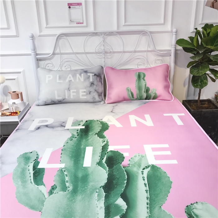 91家纺网 家纺一手货源 找家纺 昔可家纺 2018新款3D凉席 网红仙人掌