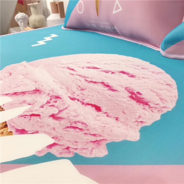 91家纺网 家纺一手货源 找家纺 昔可家纺 2018新款3D凉席 夏日冰激凌