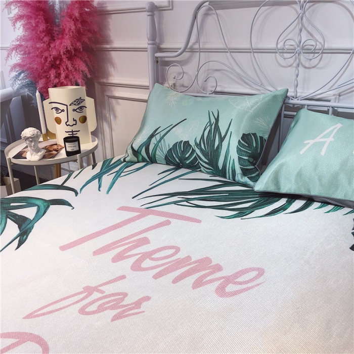 91家纺网 家纺一手货源 找家纺 昔可家纺 爆款冰丝席绿植花卉系列 网红绿植