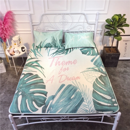 昔可家纺 爆款冰丝席绿植花卉系列 网红绿植