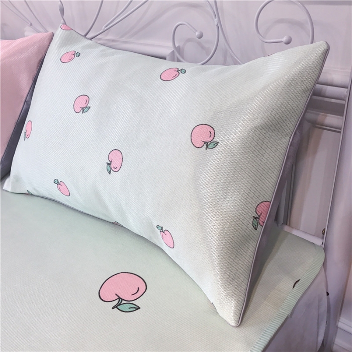 91家纺网 家纺一手货源 找家纺 昔可家纺 爆款冰丝席绿植花卉系列 小桃子