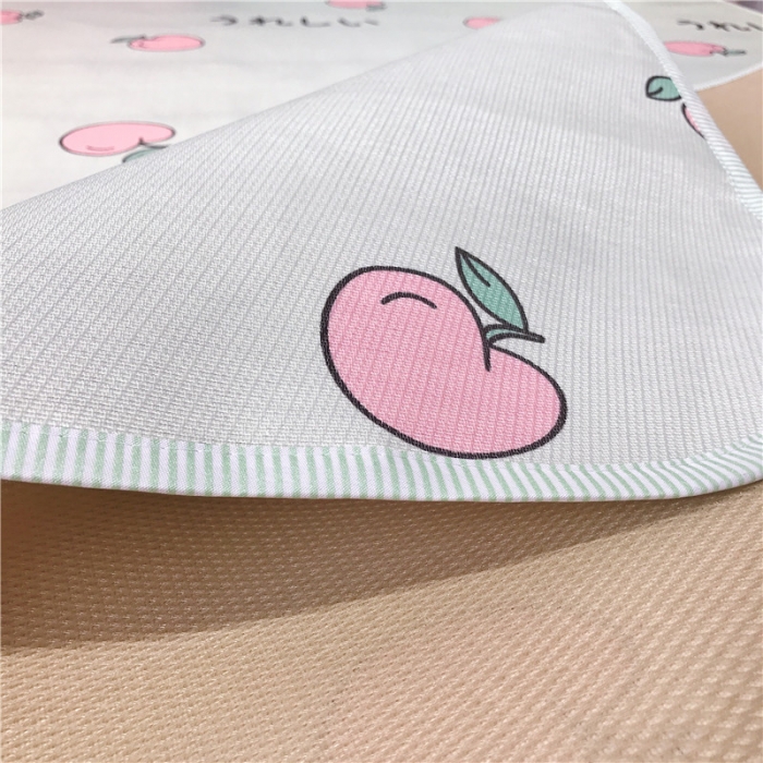 91家纺网 家纺一手货源 找家纺 昔可家纺 爆款冰丝席绿植花卉系列 小桃子