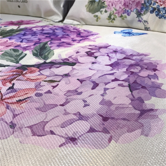 91家纺网 家纺一手货源 找家纺 昔可家纺 爆款冰丝席绿植花卉系列 绣球花