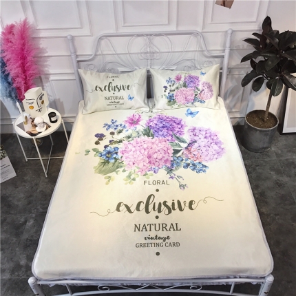 91家纺网 家纺一手货源 找家纺 昔可家纺 爆款冰丝席绿植花卉系列 绣球花