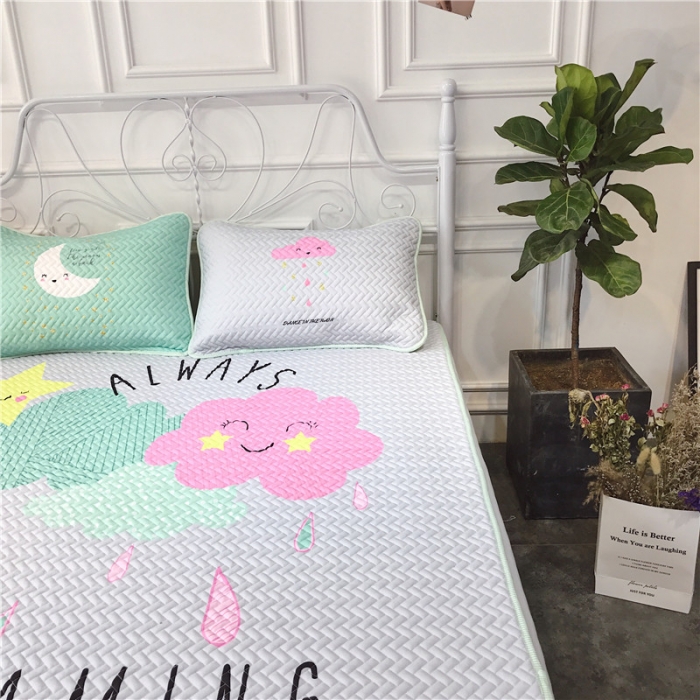 91家纺网 家纺一手货源 找家纺 昔可 chic风高颜值亲肤天丝空调软席三件套彩云