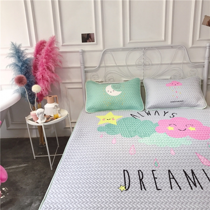 91家纺网 家纺一手货源 找家纺 昔可 chic风高颜值亲肤天丝空调软席三件套彩云