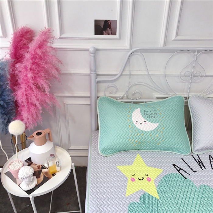 91家纺网 家纺一手货源 找家纺 昔可 chic风高颜值亲肤天丝空调软席三件套彩云