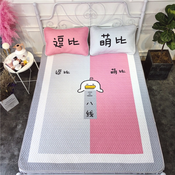 91家纺网 家纺一手货源 找家纺 昔可 chic风高颜值亲肤天丝空调软席三件套逗比