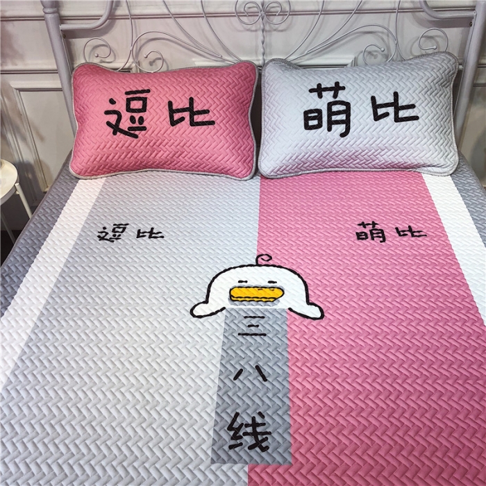 91家纺网 家纺一手货源 找家纺 昔可 chic风高颜值亲肤天丝空调软席三件套逗比