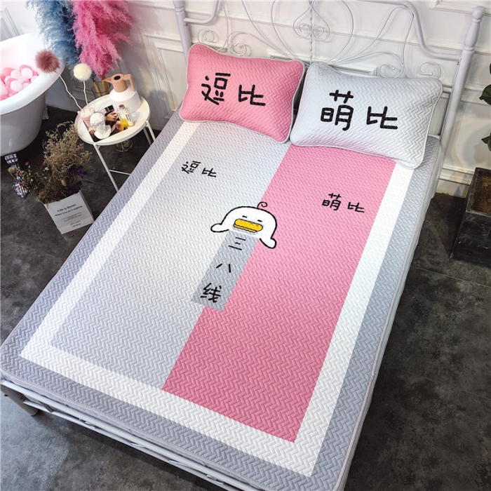 91家纺网 家纺一手货源 找家纺 昔可 chic风高颜值亲肤天丝空调软席三件套逗比