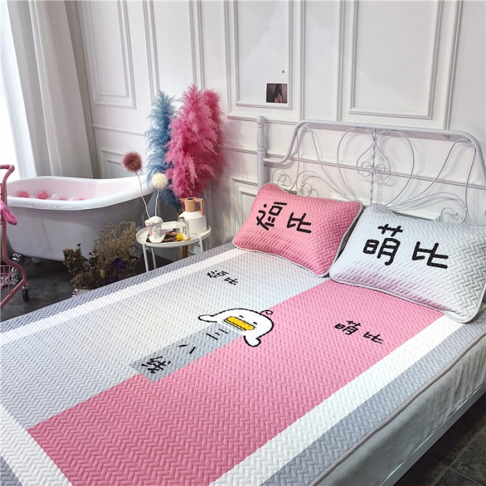 91家纺网 家纺一手货源 找家纺 昔可 chic风高颜值亲肤天丝空调软席三件套逗比