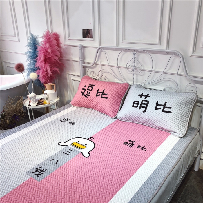 91家纺网 家纺一手货源 找家纺 昔可 chic风高颜值亲肤天丝空调软席三件套逗比