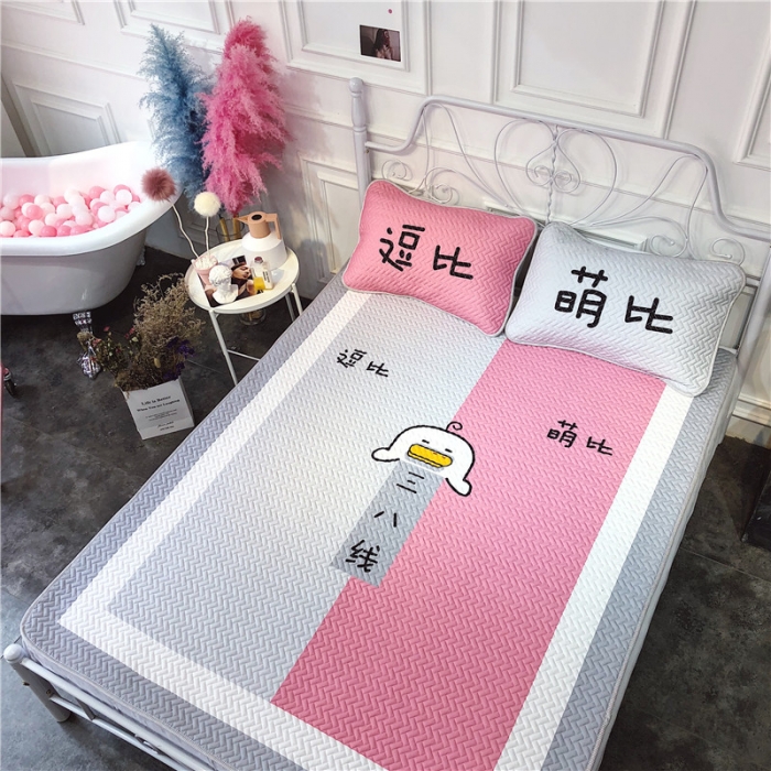 91家纺网 家纺一手货源 找家纺 昔可 chic风高颜值亲肤天丝空调软席三件套逗比