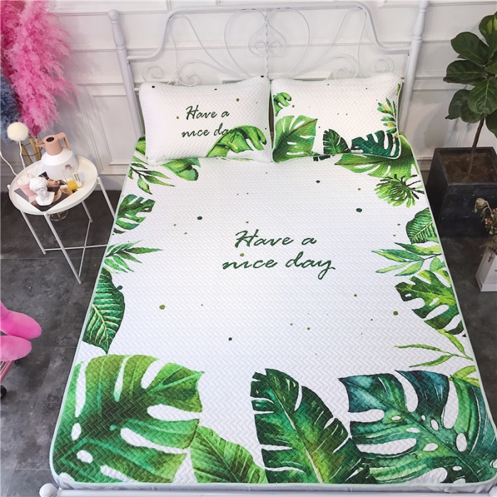 91家纺网 家纺一手货源 找家纺 昔可 chic风高颜值亲肤天丝空调软席三件套绿境