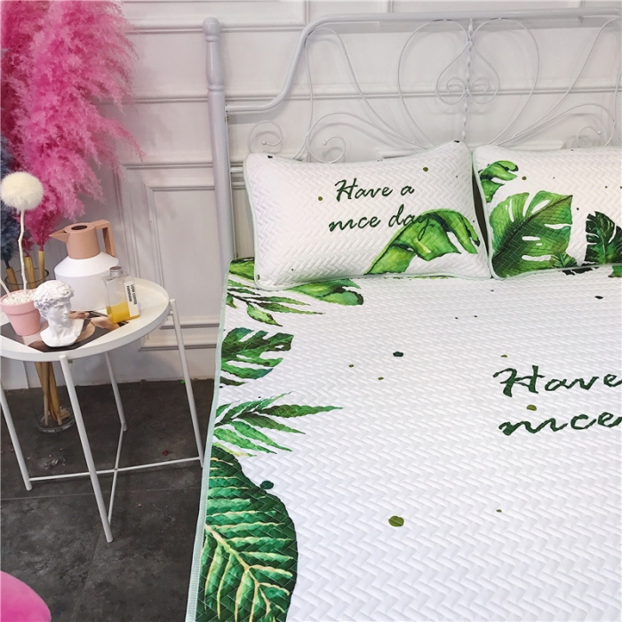 91家纺网 家纺一手货源 找家纺 昔可 chic风高颜值亲肤天丝空调软席三件套绿境