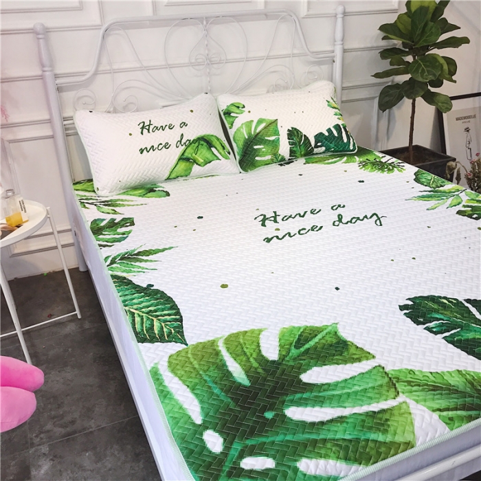 91家纺网 家纺一手货源 找家纺 昔可 chic风高颜值亲肤天丝空调软席三件套绿境