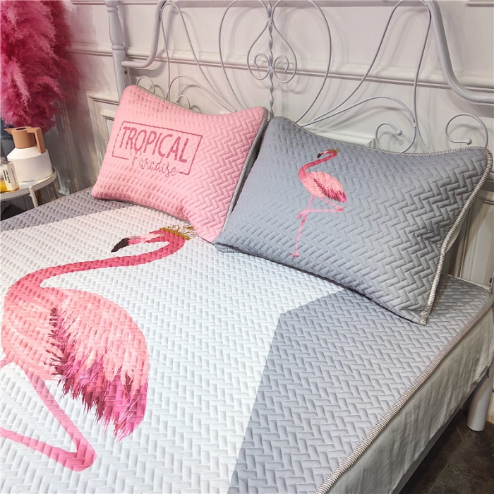 91家纺网 家纺一手货源 找家纺 昔可 chic风高颜值亲肤天丝空调软席三件套拼接网红鸟