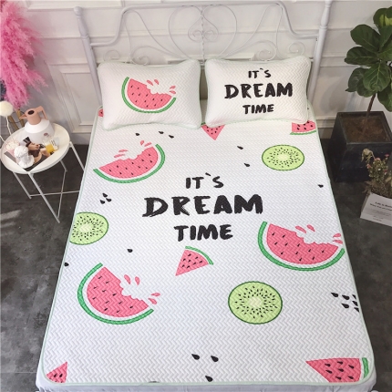 昔可 chic风高颜值亲肤天丝空调软席三件套西瓜季节