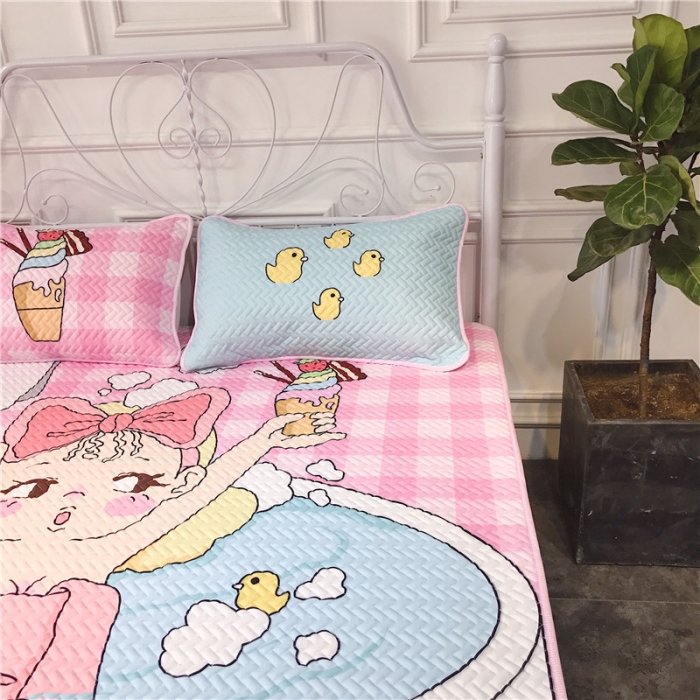 91家纺网 家纺一手货源 找家纺 昔可 chic风高颜值亲肤天丝空调软席三件套洗澡女孩