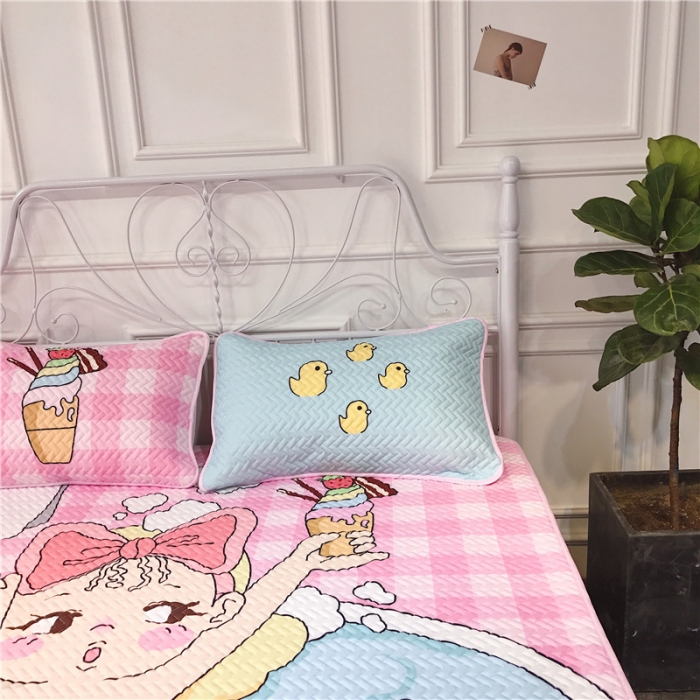 91家纺网 家纺一手货源 找家纺 昔可 chic风高颜值亲肤天丝空调软席三件套洗澡女孩