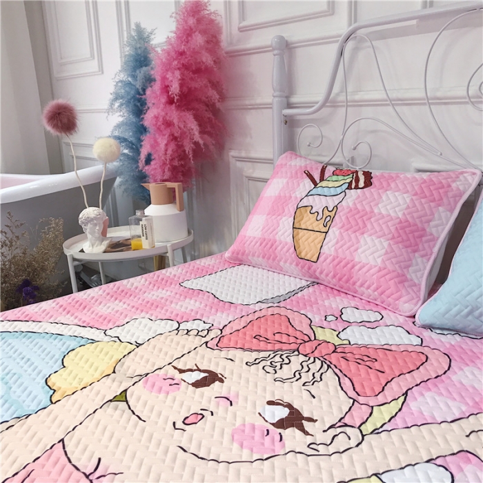 91家纺网 家纺一手货源 找家纺 昔可 chic风高颜值亲肤天丝空调软席三件套洗澡女孩