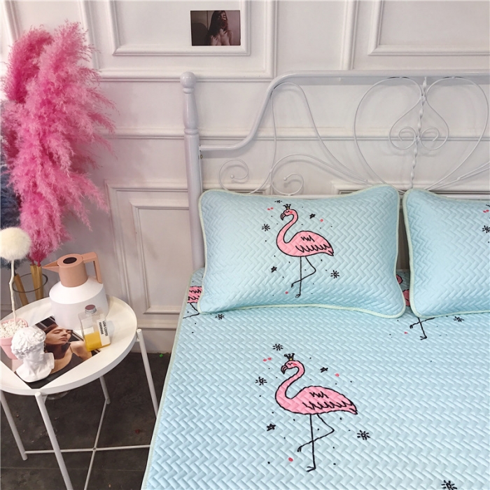 91家纺网 家纺一手货源 找家纺 昔可 chic风高颜值亲肤天丝空调软席三件套小小鸟