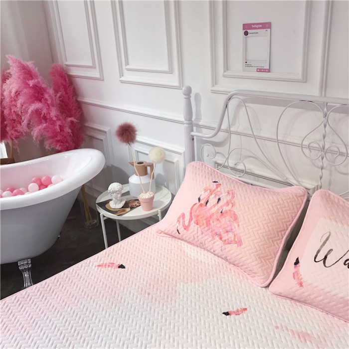 91家纺网 家纺一手货源 找家纺 昔可 chic风高颜值亲肤天丝空调软席三件套渲染火鸟