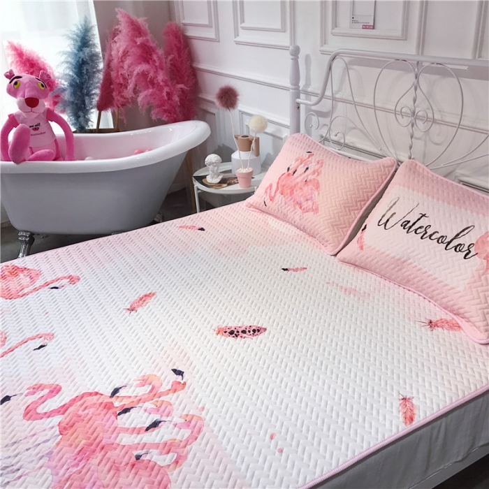 91家纺网 家纺一手货源 找家纺 昔可 chic风高颜值亲肤天丝空调软席三件套渲染火鸟