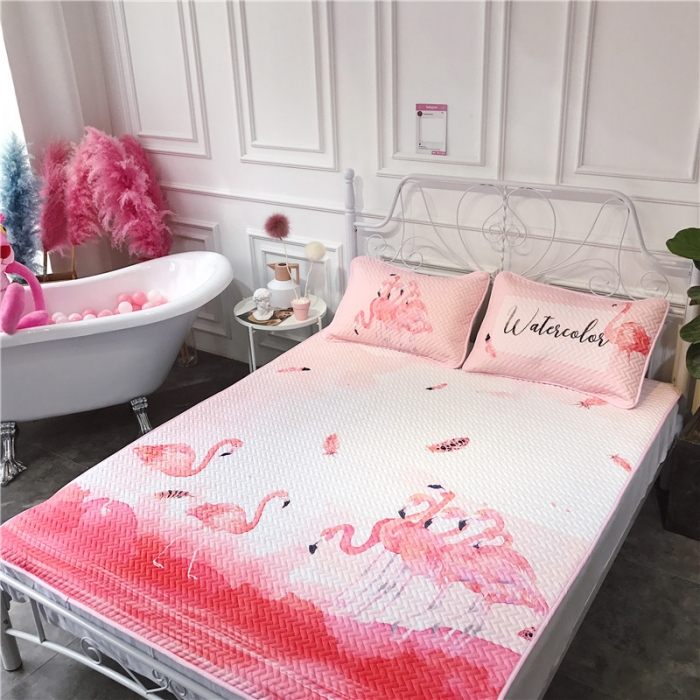 91家纺网 家纺一手货源 找家纺 昔可 chic风高颜值亲肤天丝空调软席三件套渲染火鸟