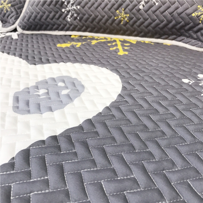 91家纺网 家纺一手货源 找家纺 昔可 chic风高颜值亲肤天丝空调软席三件套雪花熊