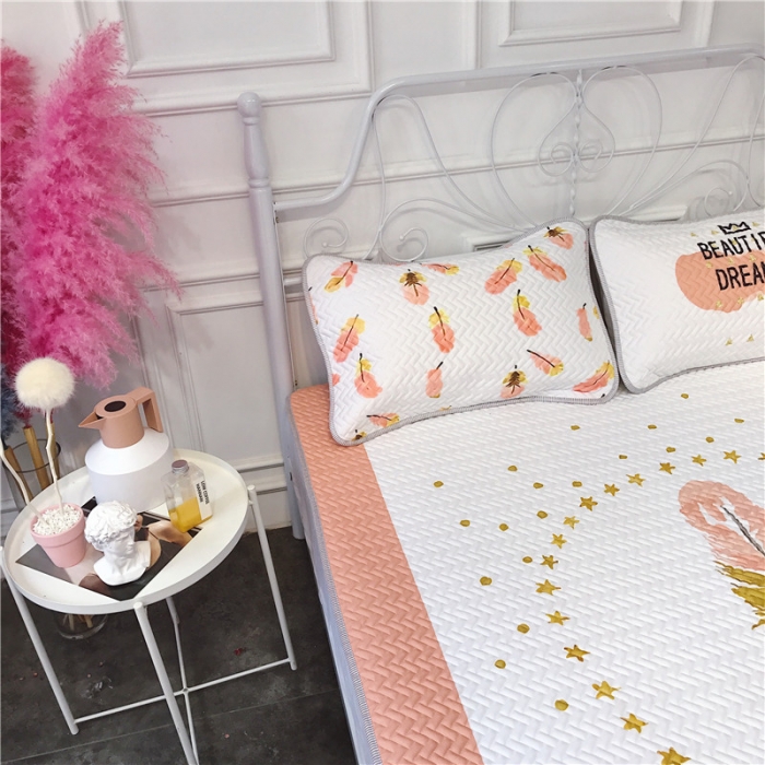 91家纺网 家纺一手货源 找家纺 昔可 chic风高颜值亲肤天丝空调软席三件套羽毛