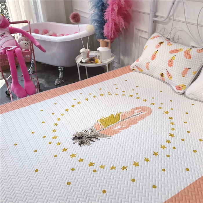 91家纺网 家纺一手货源 找家纺 昔可 chic风高颜值亲肤天丝空调软席三件套羽毛