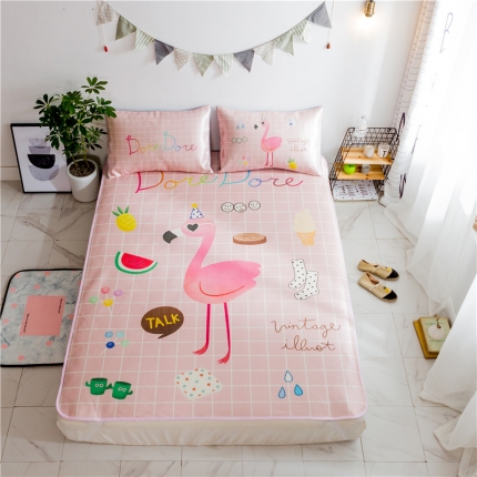 91家纺网 家纺一手货源 找家纺 （总）昔可家纺 爆款冰丝席火烈鸟系列影棚图