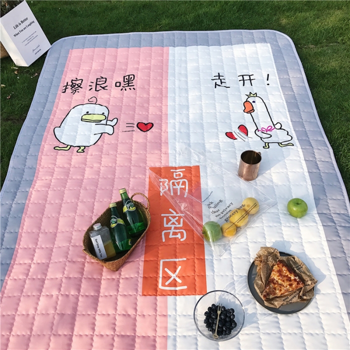 91家纺网 家纺一手货源 找家纺 昔可家纺 2018新款野餐垫 擦浪嘿