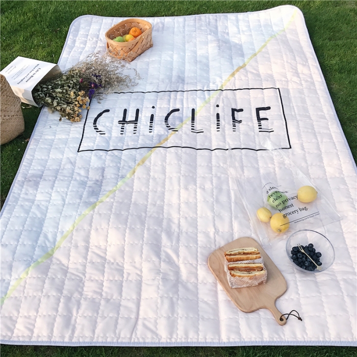 91家纺网 家纺一手货源 找家纺 昔可家纺 2018新款野餐垫 大理石纹粉