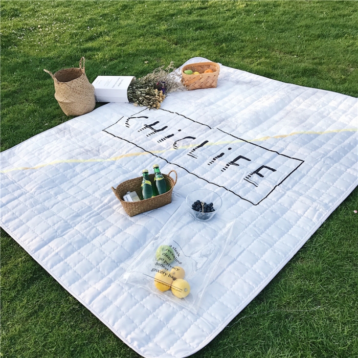 91家纺网 家纺一手货源 找家纺 昔可家纺 2018新款野餐垫 大理石纹灰