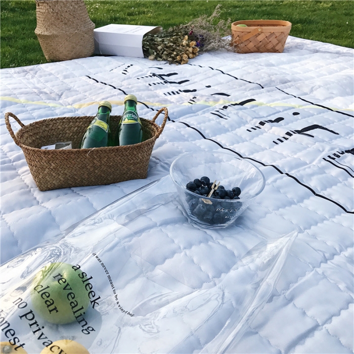 91家纺网 家纺一手货源 找家纺 昔可家纺 2018新款野餐垫 大理石纹灰