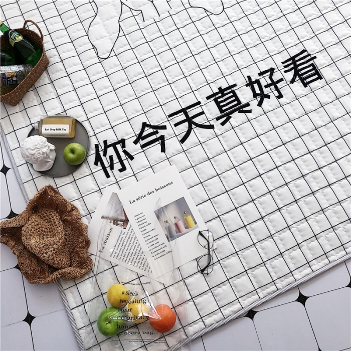 91家纺网 家纺一手货源 找家纺 昔可家纺 2018新款野餐垫 雀斑女孩