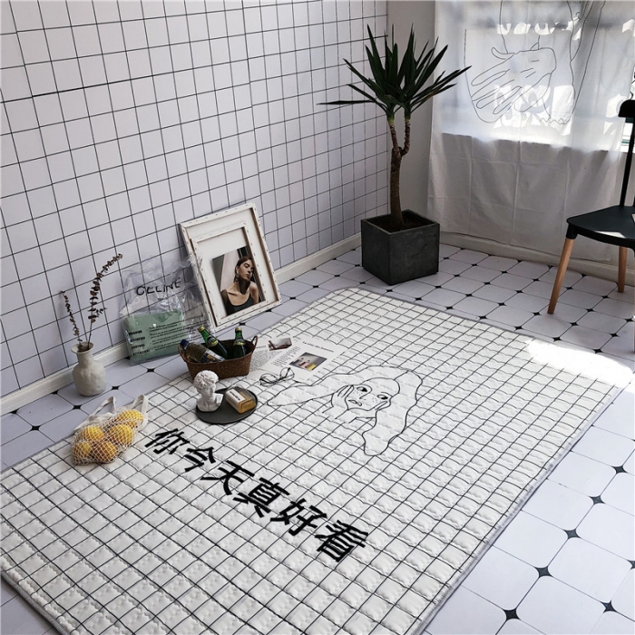 91家纺网 家纺一手货源 找家纺 昔可家纺 2018新款野餐垫 雀斑女孩