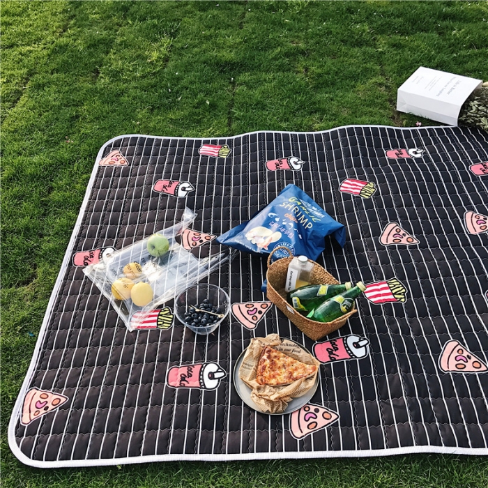 91家纺网 家纺一手货源 找家纺 昔可家纺 2018新款野餐垫 薯条可乐