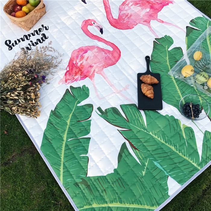 91家纺网 家纺一手货源 找家纺 昔可家纺 2018新款野餐垫 天堂鸟